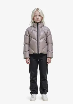 Krakatau Nebula Puffer Winterjas Kids Grijs - Maat 176 - Kleur: Groen | Soccerfanshop