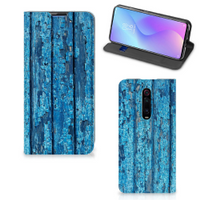 Xiaomi Redmi K20 Pro Book Wallet Case Wood Blue - thumbnail