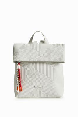Geometrische rugzak met strepen - WHITE - U