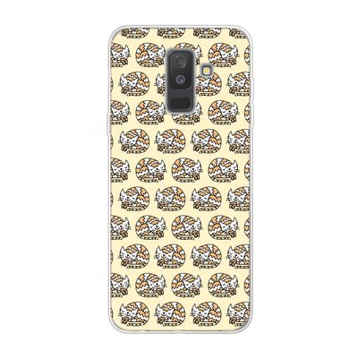Slapende poes: Samsung Galaxy A6 Plus (2018) Transparant Hoesje