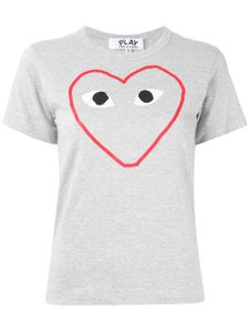 Comme Des Garçons Play t-shirt à logo imprimé - Gris