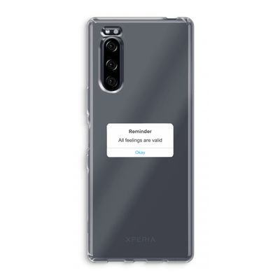 Reminder: Sony Xperia 5 Transparant Hoesje