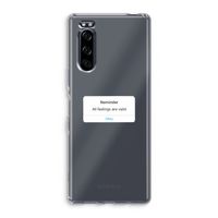 Reminder: Sony Xperia 5 Transparant Hoesje