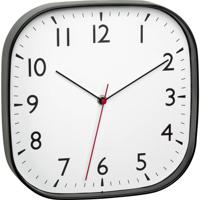 TFA Dostmann 60.3076.01 Wandklok Kwarts 279 mm x 49 mm x 279 mm Zwart Slepend uurwerk (geluidsloos)