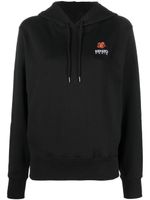 Kenzo hoodie nervuré à appliques fleurs - Noir