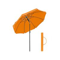 Strandparasol met UPF 50+ UV-bescherming, Oranje / Ø 160 cm