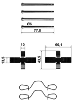 Accessoireset, schijfremblok ATE, u.a. für Audi, VW