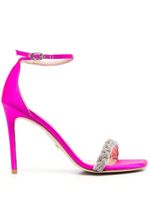 Stuart Weitzman sandales à ornements en cristal 107 mm - Rose