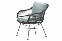 Margriet dining tuinstoel Carbon / mint grey Margriet dining tuinstoel Carbon / mint grey