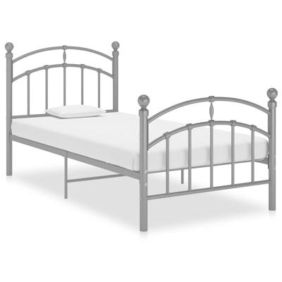 Bedframe metaal grijs 100x200 cm