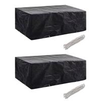 Tuinmeubelhoezen 2 st 8 ogen 200x160x70 cm