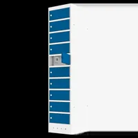 Laptop locker met 10 vakken - inclusief stroomvoorziening in elk vak Gitzwart (RAL9005) Mintturquoise (RAL6033)