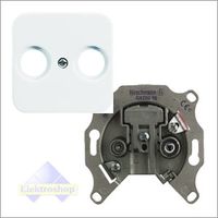 Busch-Jaeger antennecontactdoos EDC1000 met inzetplaat wit