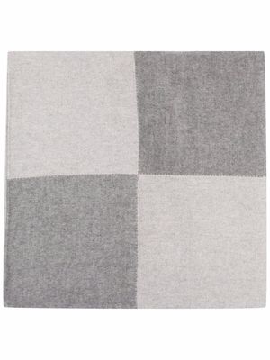 alonpi cashmere couverture en cachemire à carreaux - Gris