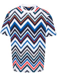 Missoni t-shirt en coton à imprimé zig-zag - Bleu