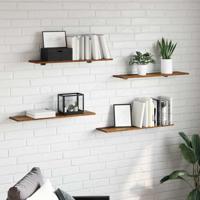 Boekenplank Bord 4 pcs Bruin 100 x 40 x 1.5cm Spaanplaat