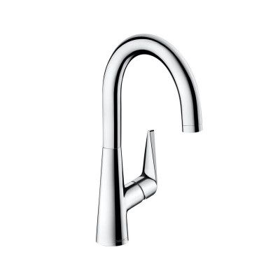 hansgrohe talis s 1-gats keukenkraan 220 m hoge draaibare uitloop instelbaar 110°, 150° of 360°, chroom