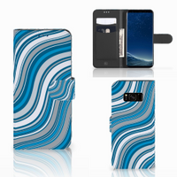 Samsung Galaxy S8 Telefoon Hoesje Waves Blue - thumbnail