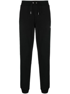 Ea7 Emporio Armani pantalon de jogging à patch logo - Noir