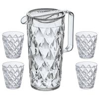 Koziol Karaf Crystal 1.6 Liter + 4 Glazen