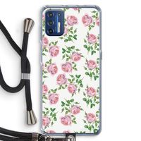 Kleine roosjes: Motorola Moto G9 Plus Transparant Hoesje met koord