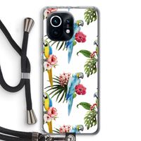 Kleurrijke papegaaien: Xiaomi Mi 11 Transparant Hoesje met koord Kleurrijke papegaaien: Xiaomi Mi 11 Transparant Hoesje met koord