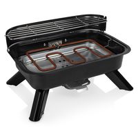 Princess 112252 Hybride Barbecue – Elektrische BBQ - Tafelmodel - 2000W - 44x 29cm - Gebruik elektrisch of met kolen - thumbnail