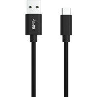 Ansmann USB-kabel USB 3.2 Gen1 (USB 3.0 / USB 3.1 Gen1) USB-A stekker, USB-C stekker 2.00 m Zwart Aluminium-stekker, TPE-mantel, Stekker past op beide manieren