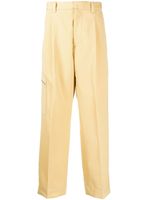 OAMC pantalon droit à détails de plis - Jaune