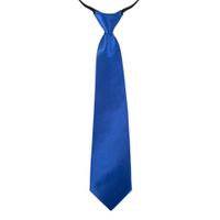 Blauwe verkleed stropdassen 40 cm voor dames/heren   - - thumbnail