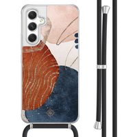 Samsung Galaxy A54 hoesje met koord - Abstract terracotta