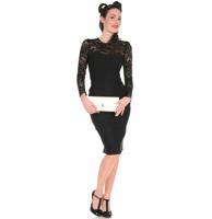 Delia Dress, Black Lace-XL | 50% korting
