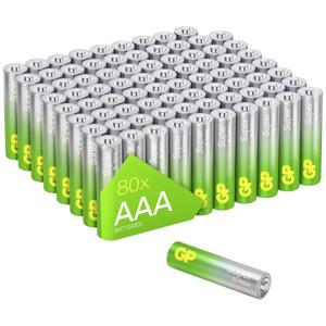 GP Super AAA batterij (potlood) Alkaline 1.5 V 80 stuk(s)