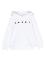 Marni Kids hoodie à logo imprimé - Blanc