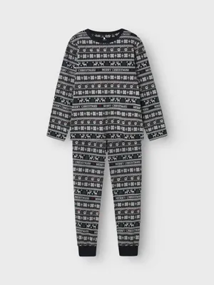 Name it kinder pyjama - Kerstmis - Christmas - Grijze katoenen pyjama voor jongens en meisjes