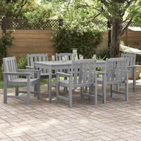 Tuinstoel 6 pcs Lichtgrijs 65.5 x 55.5 x 88cm Kunststof