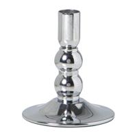 Kandelaar bollen klein - zilverkleurig - ø10x11.8 cm
