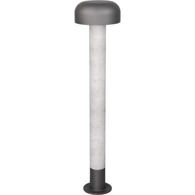 Staande Buitenlamp - Sokkellamp - Trion Palse Hoog - E27 Fitting - Rond - Betongrijs - Aluminium
