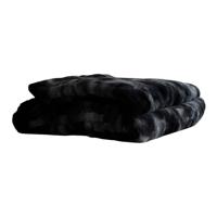 Linde Zwarte imitatiebont bedsprei in cadeaubox 220x240