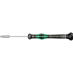 Wera 2069 Dopschroevendraaier Elektronica en fijnmechanica Sleutelbreedte (metrisch): 2.4 mm Sleutelbreedte (inch): 3/32 inch Koplengte: 60 mm