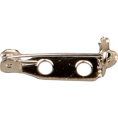 Creativ Company Brochespeld, l: 15 mm, verzilverd, 10 stuk/ 1 doos