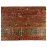 Tafelblad rechthoekig 80x60x3,8 cm massief gerecycled hout