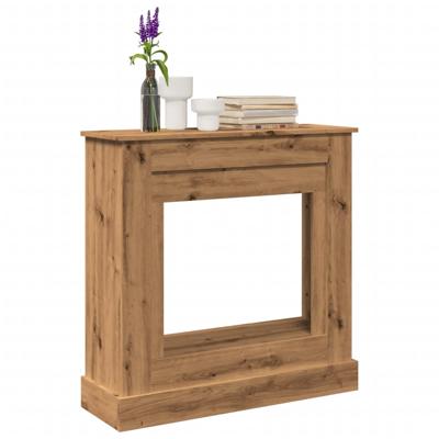 Haardombouw 90x30x90 cm bewerkt hout artisanaal eikenkleurig
