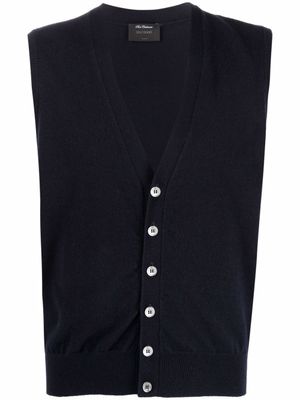 Dell'oglio gilet en cachemire à col v - Bleu