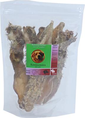Natuurlijke Snack konijnenoren met vacht zak a 100g - Gebr de boon