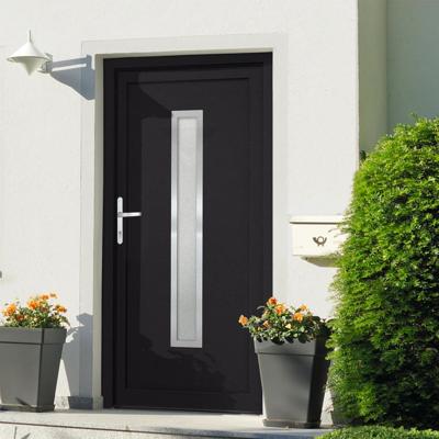 Voordeur 98x200 cm PVC antracietkleurig