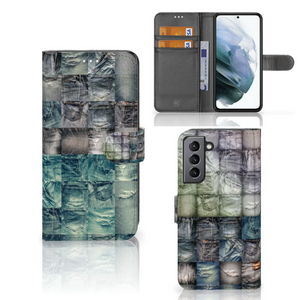 Wallet Case met Pasjes Samsung Galaxy S21 FE Spijkerbroeken