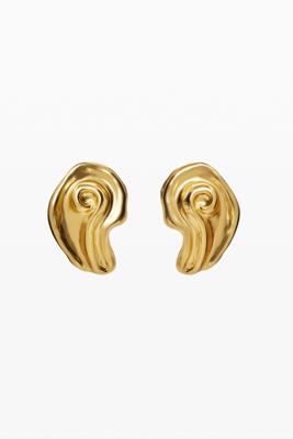 Oorbellen schelp verguld Zalio - MATERIAL FINISHES - U