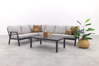 Viento/Atlanta hoek loungeset (4-delig) - Royal Grey/Antraciet