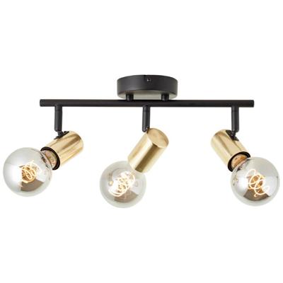 Brilliant Zwart met gouden plafondlampKerry 3-lichts - 99715/72